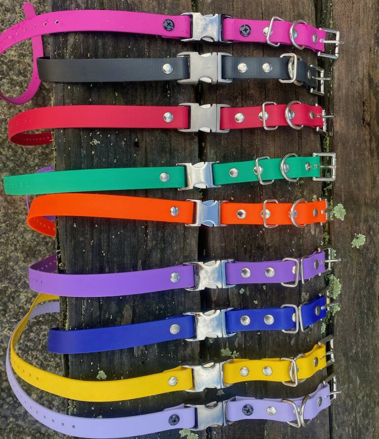 Biothane Collar Strap - 3/4 Inch Quick Snap (no bungee)