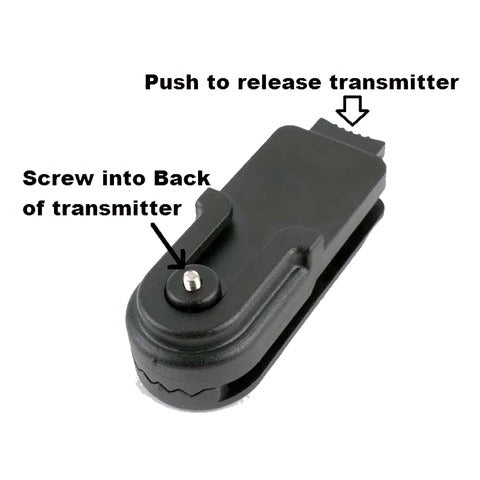 Belt/Saddle/Purse Quick-Release Transmitter Holder